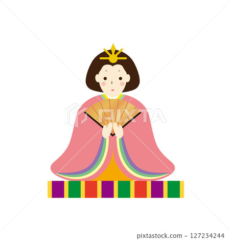 Hinamatsuri female doll Hina doll illustration 127234244