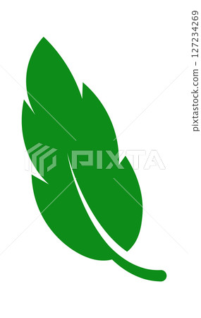 Minimalist Green Leaf Icon for Eco-Friendly Branding, Sustainable Projects, and Environmental Awareness Campaigns. Vector illustration 127234269