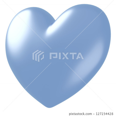 3D image_heart_light blue 127234428