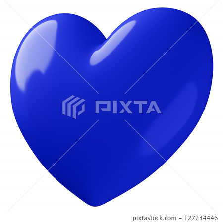 3D影像_心_藍色 3D影像_心_藍色 127234446