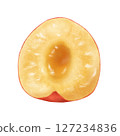 Plums cut in half Oishi Wase 127234836
