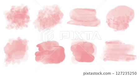 Set of light pink watercolor stains 127235250