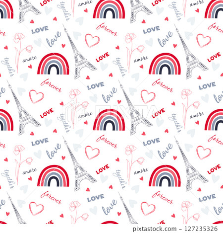 romantic seamless pattern 127235326