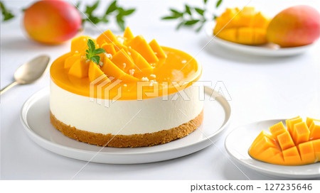 新鮮芒果慕斯蛋糕 127235646