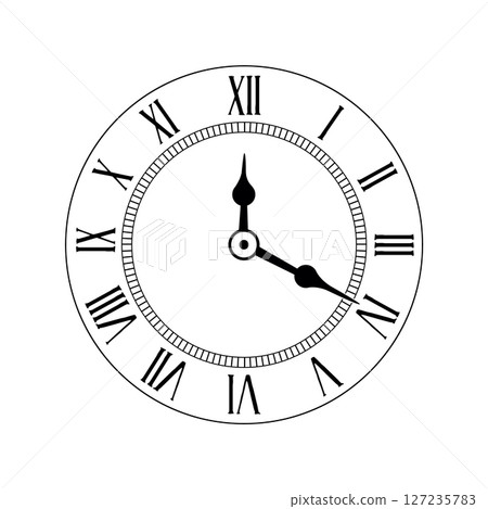 Roman Numeral Clock Face Design High Resolution Image Roman Numeral Clock Face Design High Resolution Image 127235783