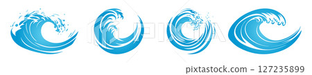 Blue Water Waves Circular Splash Clipart Blue Water Waves Circular Splash Clipart 127235899