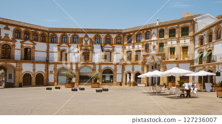 view over Plaza Ochavada square in Archidona, Spain view over Plaza Ochavada square in Archidona, Spain 127236007