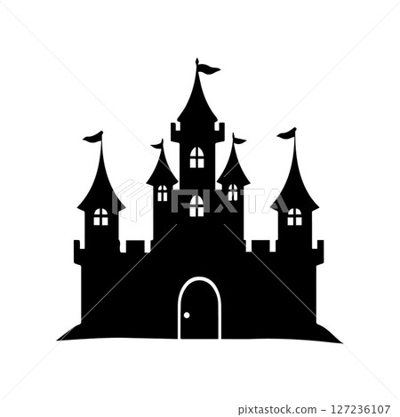 Silhouette Castle Clipart Black and White Castle Image Silhouette Castle Clipart Black and White Castle Image 127236107