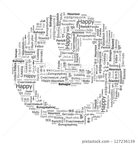 Happy Word Cloud in Multiple Languages 127236139