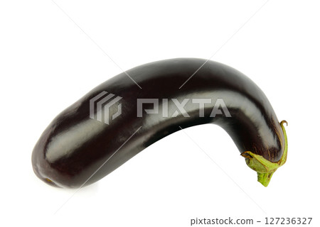 Eggplant or aubergine vegetable isolated on white Eggplant or aubergine vegetable isolated on white 127236327