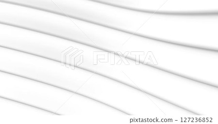 The image is a series of white 3D stripes, rendered in vector format. The stripes create a smooth and elegant pattern, adding depth and movement. 127236852