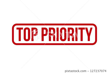 Top Priority Stamp. Top Priority Rubber grunge Stamp Seal 127237074
