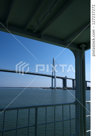 Shinminato Bridge seen from the Toyama Prefectural Ferry Shinminato Bridge seen from the Toyama Prefectural Ferry 127237272