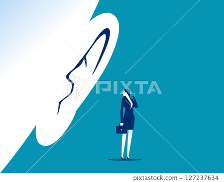 Technology.Giant ear Listening to Phones Technology.Giant ear Listening to Phones 127237634