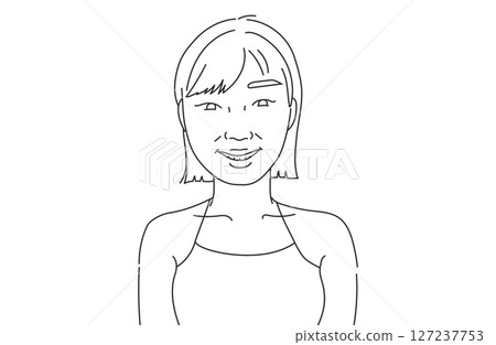 簡單的女人插畫 簡單的女人插畫 127237753