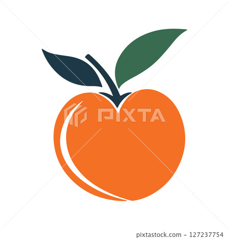 Vibrant Peach Illustration Clipart Icon and Graphic Design Element Vibrant Peach Illustration Clipart Icon and Graphic Design Element 127237754