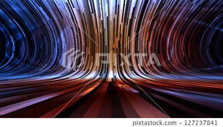 Abstract background with stripes of different colors and gradients. Particles in motion. technologies. Vector illustration 127237841