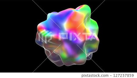 Futuristic Abstract Background. 3d Vector Illustration. Warp surface. Distortion. Fabric. Space surface. sci-fi backdrop. Dots and lines connections. Big data wireframe. Futuristic Abstract Background. 3d Vector Illustration. Warp surface. Distortion. Fabric. Space surface. sci-fi backdrop. Dots and lines connections. Big data wireframe. 127237859