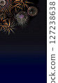 Fireworks floating in the night sky Vertical strip banner 127238638