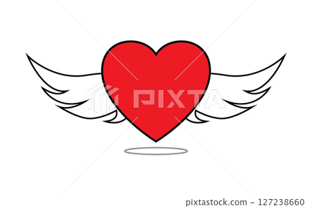 Winged Heart Love Freedom and Hope Symbol Winged Heart Love Freedom and Hope Symbol 127238660