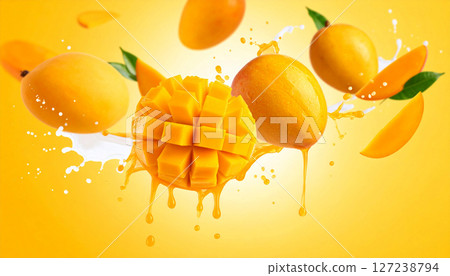 Juicy mango image background 127238794