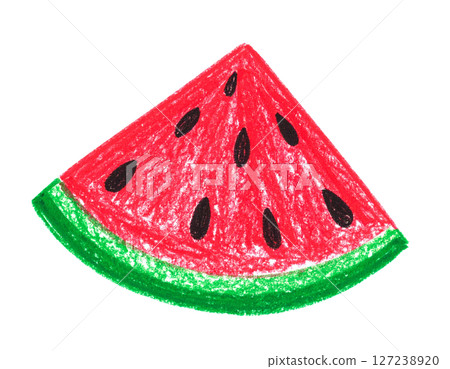Illustration of cut watermelon 127238920