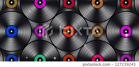 Vinyl Records Music Banner 127239245