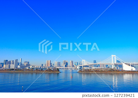Scenery of Rainbow Bridge, Minato-ku, Tokyo 127239421