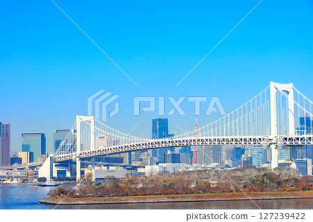 Scenery of Rainbow Bridge, Minato-ku, Tokyo 127239422
