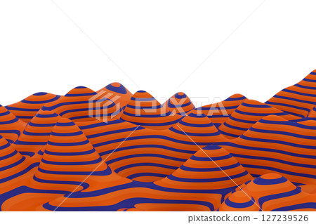 3D抽象波浪背景幾何 127239526