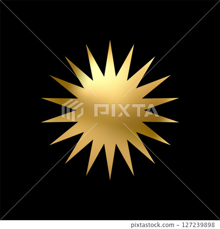 Gold Star icon. Holiday stars art. Art Deco modern design. 127239898