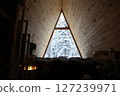 A cut-out snow scene 127239971