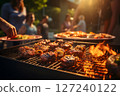 4th of July Barbecue Party with Friends and Family 127240122