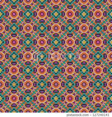 seamless pattern, vintage background. vector illustration. seamless vector 127240141