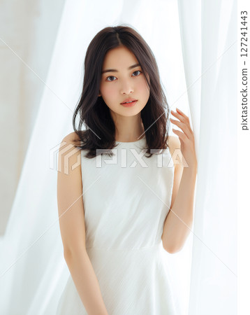 Natural Japanese woman (AI generated image) 127241443