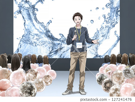 Startup company presentation illustration material 127241476