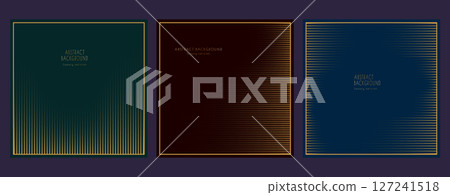 Premium background. Design of golden lines for covers, posters, banners, invitations. Template for creative design 127241518