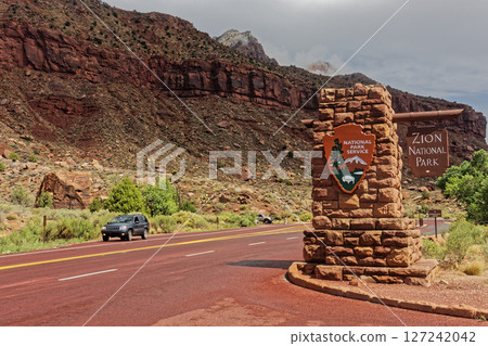 Entrance to Zion National Park, Utah Entrance to Zion National Park, Utah 127242042