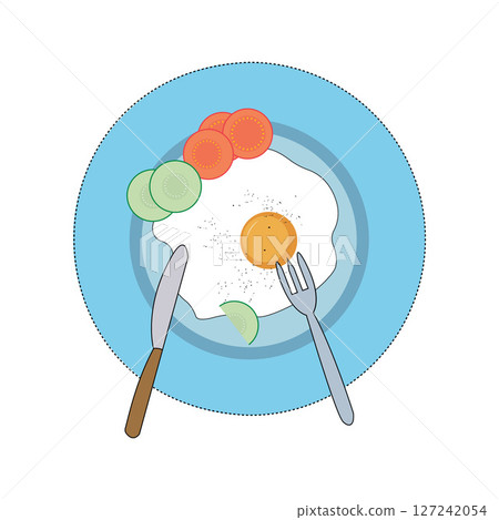 A Delicious Plate of Scrambled Eggs with Vegetables A Delicious Plate of Scrambled Eggs with Vegetables 127242054