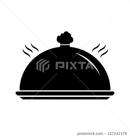Hot Food Server Restaurant Dome Lid Food Service Icon 127242376