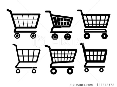 Shopping Cart Icons Six Variations for Website and App Design Shopping Cart Icons Six Variations for Website and App Design 127242378
