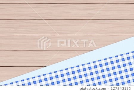 背景材料_木桌和布_藍色 127243155