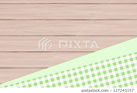 背景材料_木桌和布_綠色 127243157