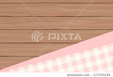 Background material_wooden table and cloth_pink Background material_wooden table and cloth_pink 127243244