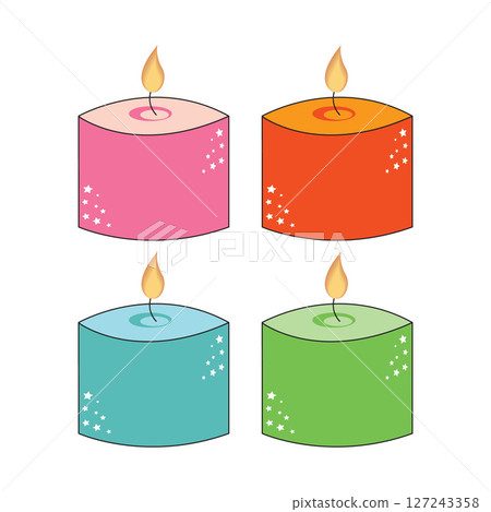 Colorful Candles Bright Vibrant Candle Images for Design Projects 127243358
