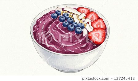 Fruity Acai Bowl 127243418