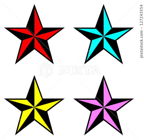 A sample of a star shaped object shining in the night sky 127243554