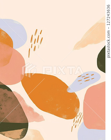 Abstract shapes and colors create a vibrant design in a modern art composition 127243636