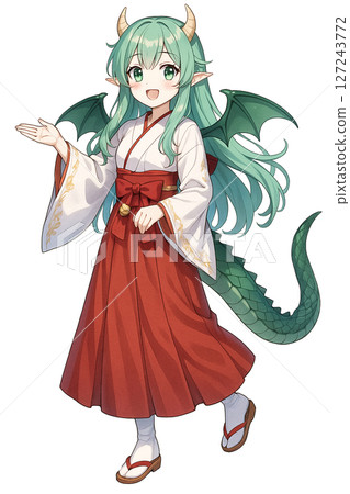 A cute dragon girl A cute dragon girl 127243772