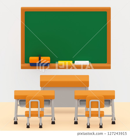 A cute deformed classroom 127243915